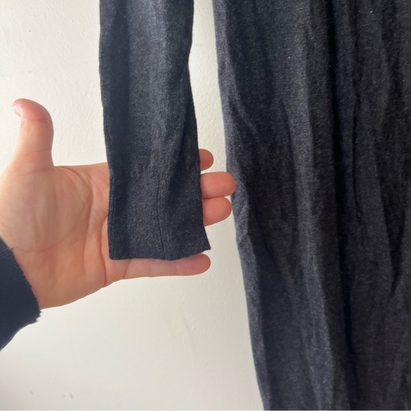 Forever 21 Dark Gray Open Front Duster Cardigan Medium - Picture 4 of 5